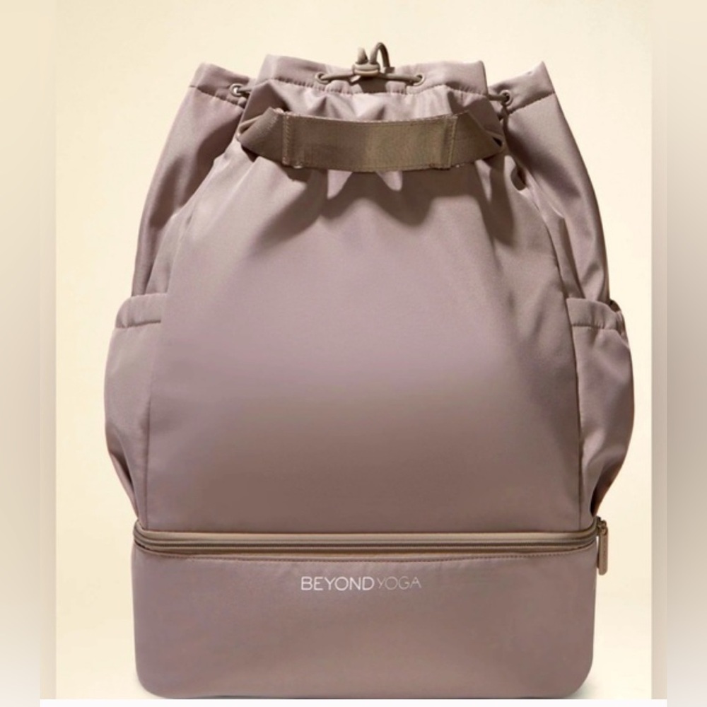 Beyond Yoga Tan Backpack Minimalist Design